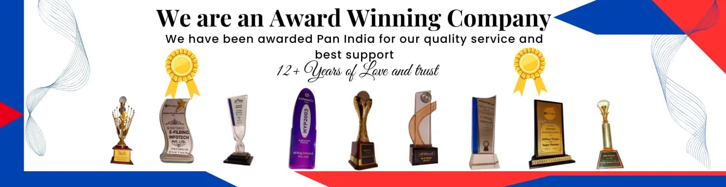 eFiling Infotech receiving an award, showing trustworthiness and excellence in service.